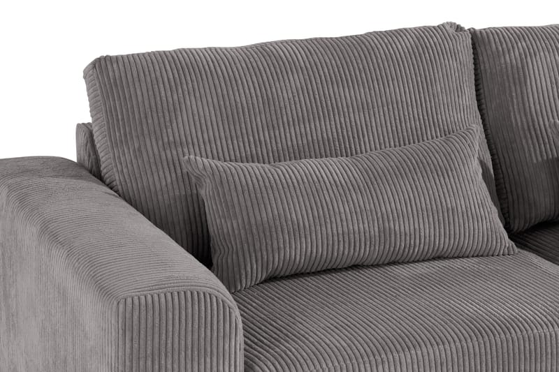 Copenhagen 4-sits Högervänd L-formad Divansoffa i Manchester - Mörkgrå - Möbler - Soffa - Divansoffor & schäslongsoffa