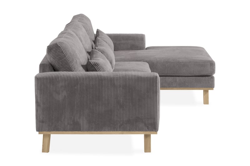 Copenhagen 4-sits Högervänd L-formad Divansoffa i Manchester - Mörkgrå - Möbler - Soffa - Divansoffor & schäslongsoffa