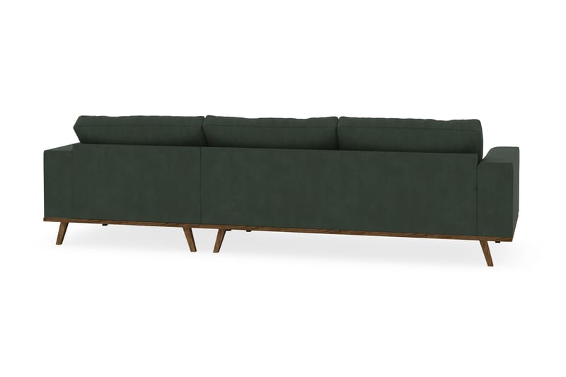 Copenhagen 4-sits Högervänd L-formad Divansoffa i Manchester - Mörkgrön - Möbler - Soffa - Divansoffor & schäslongsoffa