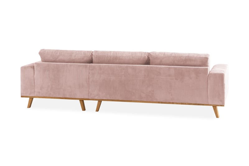 Copenhagen 4-sits Högervänd L-formad Divansoffa i Manchester - Rosa - Möbler - Soffa - Divansoffor & schäslongsoffa