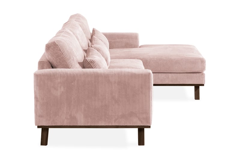 Copenhagen 4-sits Högervänd L-formad Divansoffa i Manchester - Rosa - Möbler - Soffa - Divansoffor & schäslongsoffa