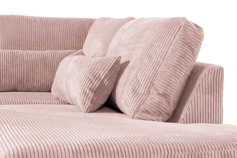 Copenhagen 4-sits Högervänd L-formad Divansoffa i Manchester - Rosa - Möbler - Soffa - Divansoffor & schäslongsoffa