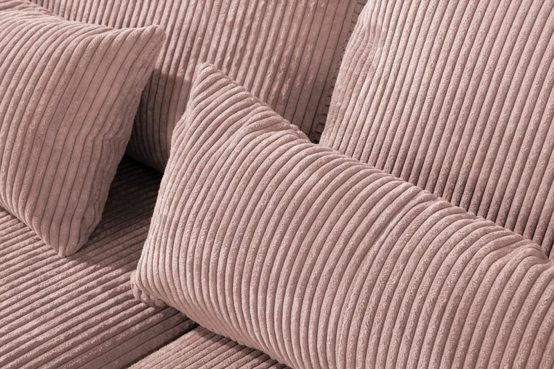 Copenhagen 4-sits Högervänd L-formad Divansoffa i Manchester - Rosa - Möbler - Soffa - Divansoffor & schäslongsoffa