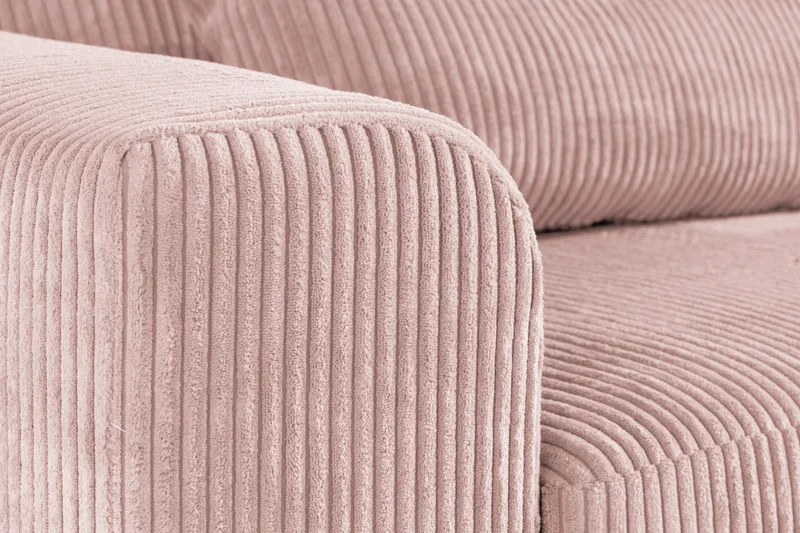 Copenhagen 4-sits Högervänd L-formad Divansoffa i Manchester - Rosa - Möbler - Soffa - Divansoffor & schäslongsoffa