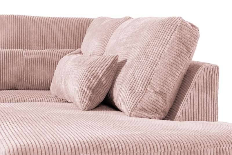 Copenhagen 4-sits Högervänd L-formad Divansoffa i Manchester - Rosa - Möbler - Soffa - Divansoffor & schäslongsoffa