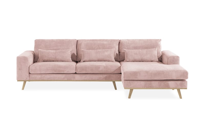 Copenhagen 4-sits Högervänd L-formad Divansoffa i Manchester - Rosa - Möbler - Soffa - Divansoffor & schäslongsoffa