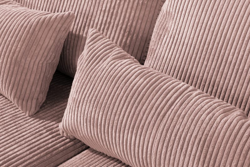 Copenhagen 4-sits Högervänd L-formad Divansoffa i Manchester - Rosa - Möbler - Soffa - Divansoffor & schäslongsoffa