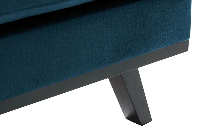 Copenhagen 4-sits Högervänd L-formad Divansoffa i Sammet - Blå - Möbler - Soffa - Divansoffor & schäslongsoffa