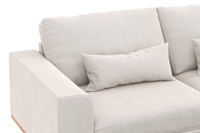 Copenhagen 4-sits Högervänd L-formad Divansoffa i Sammet - Krämvit - Möbler - Soffa - Divansoffor & schäslongsoffa