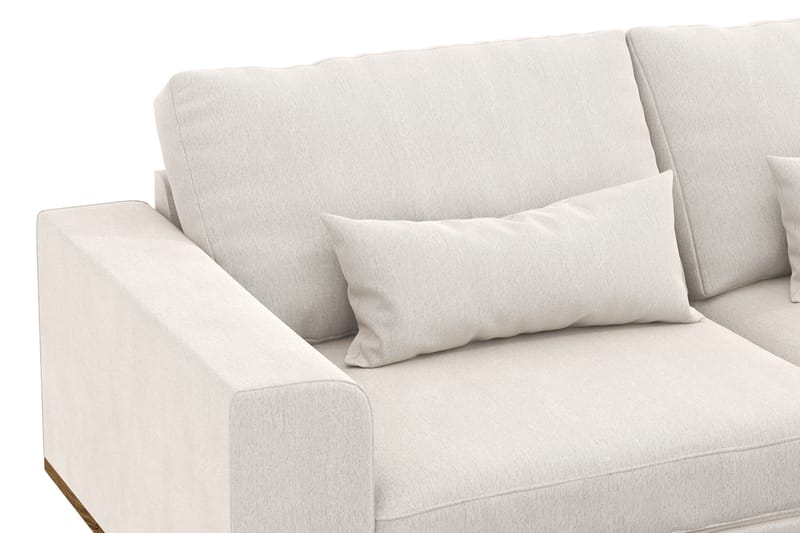 Copenhagen 4-sits Högervänd L-formad Divansoffa i Sammet - Krämvit - Möbler - Soffa - Divansoffor & schäslongsoffa