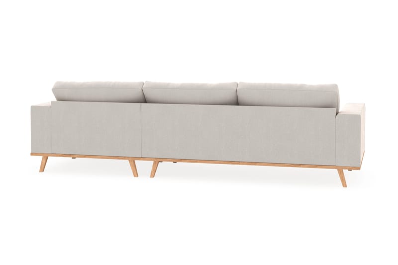 Copenhagen 4-sits Högervänd L-formad Divansoffa i Sammet - Krämvit - Möbler - Soffa - Divansoffor & schäslongsoffa