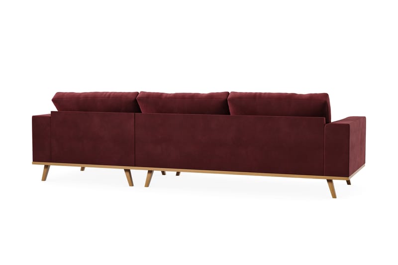 Copenhagen 4-sits Högervänd L-formad Divansoffa i Sammet - Lila - Möbler - Soffa - Divansoffor & schäslongsoffa