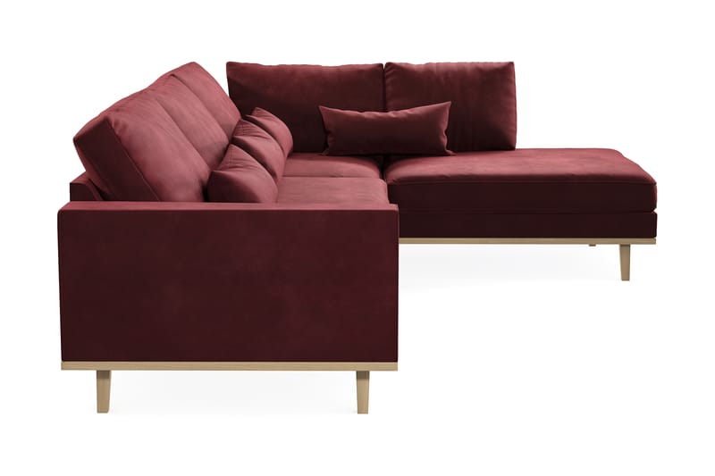 Copenhagen 4-sits Högervänd L-formad Divansoffa i Sammet - Lila - Möbler - Soffa - Divansoffor & schäslongsoffa