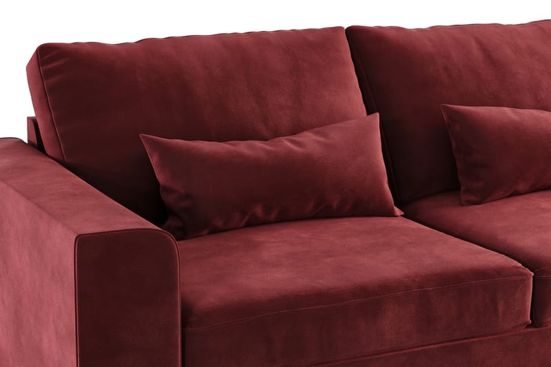 Copenhagen 4-sits Högervänd L-formad Divansoffa i Sammet - Lila - Möbler - Soffa - Divansoffor & schäslongsoffa