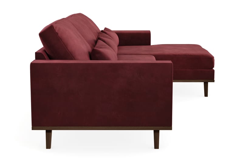 Copenhagen 4-sits Högervänd L-formad Divansoffa i Sammet - Lila - Möbler - Soffa - Divansoffor & schäslongsoffa