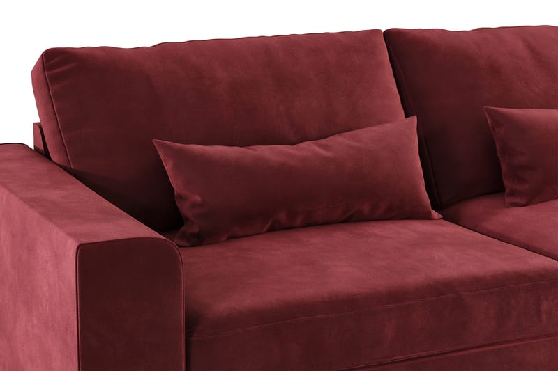 Copenhagen 4-sits Högervänd L-formad Divansoffa i Sammet - Lila - Möbler - Soffa - Divansoffor & schäslongsoffa