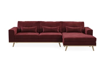 Copenhagen 4-sits Högervänd L-formad Divansoffa i Sammet