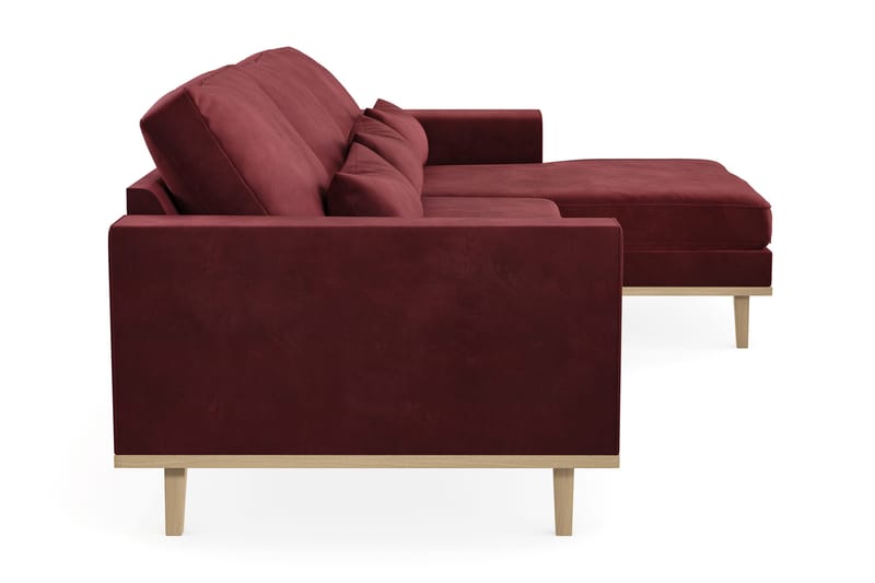 Copenhagen 4-sits Högervänd L-formad Divansoffa i Sammet - Lila - Möbler - Soffa - Divansoffor & schäslongsoffa