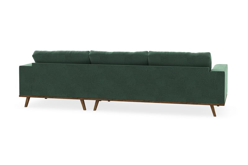 Copenhagen 4-sits Högervänd L-formad Divansoffa i Sammet - Mörkgrön - Möbler - Soffa - Divansoffor & schäslongsoffa