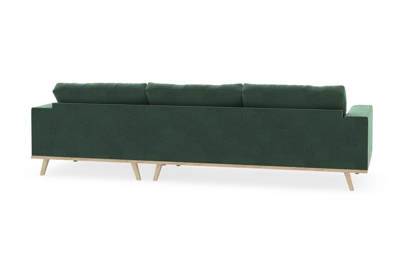 Copenhagen 4-sits Högervänd L-formad Divansoffa i Sammet - Mörkgrön - Möbler - Soffa - Divansoffor & schäslongsoffa