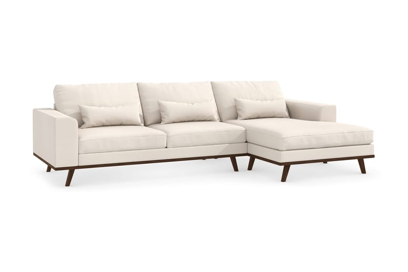 Copenhagen 4-sits Högervänd L-formad Divansoffa i Tyg - Beige - Möbler - Soffa - Divansoffor & schäslongsoffa
