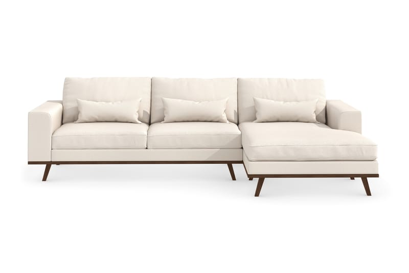 Copenhagen 4-sits Högervänd L-formad Divansoffa i Tyg - Beige - Möbler - Soffa - Divansoffor & schäslongsoffa