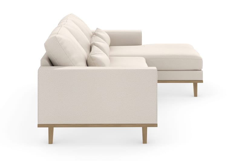 Copenhagen 4-sits Högervänd L-formad Divansoffa i Tyg - Beige - Möbler - Soffa - Divansoffor & schäslongsoffa