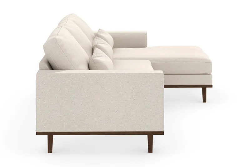 Copenhagen 4-sits Högervänd L-formad Divansoffa i Tyg - Beige - Möbler - Soffa - Divansoffor & schäslongsoffa