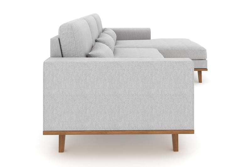 Copenhagen 4-sits Högervänd L-formad Divansoffa i Tyg - Grå - Möbler - Soffa - Divansoffor & schäslongsoffa