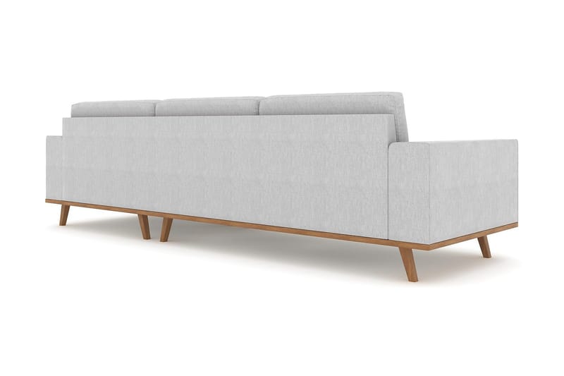 Copenhagen 4-sits Högervänd L-formad Divansoffa i Tyg - Grå - Möbler - Soffa - Divansoffor & schäslongsoffa