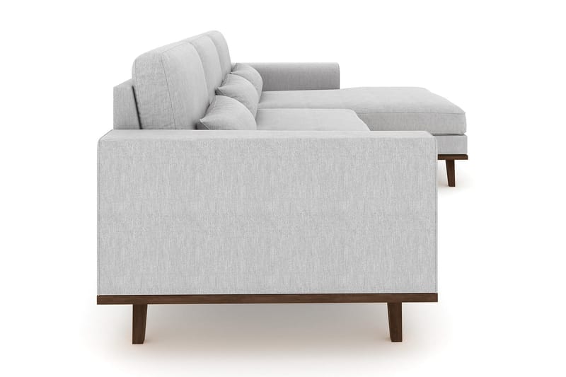 Copenhagen 4-sits Högervänd L-formad Divansoffa i Tyg - Grå - Möbler - Soffa - Divansoffor & schäslongsoffa