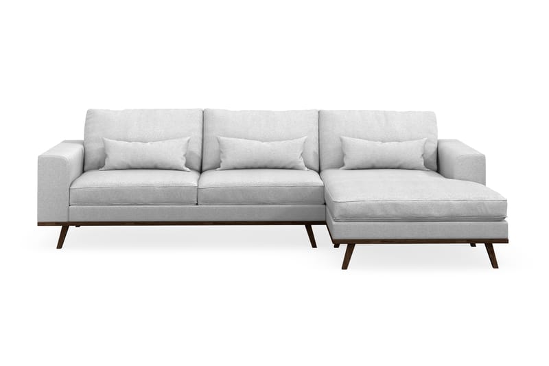 Copenhagen 4-sits Högervänd L-formad Divansoffa i Tyg - Ljusgrå - Möbler - Soffa - Divansoffor & schäslongsoffa