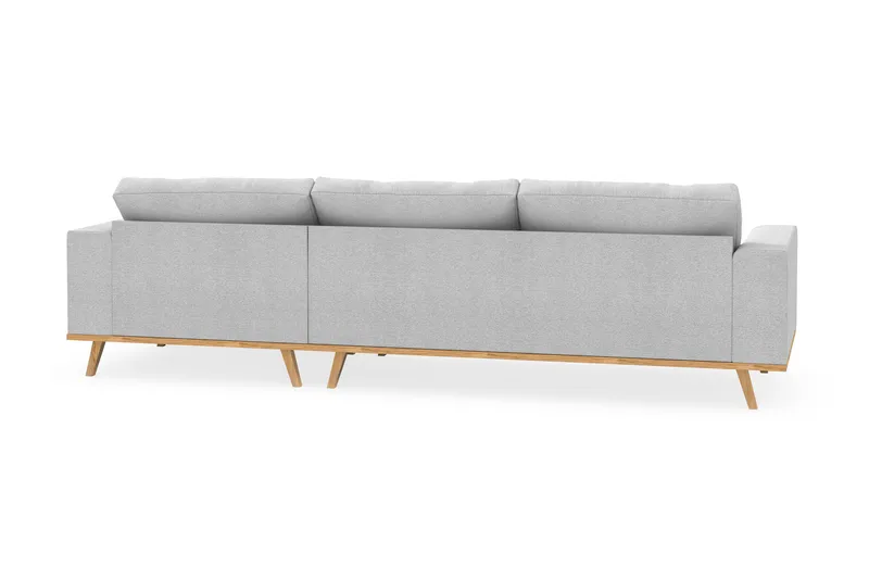 Copenhagen 4-sits Högervänd L-formad Divansoffa i Tyg - Ljusgrå - Möbler - Soffa - Divansoffor & schäslongsoffa