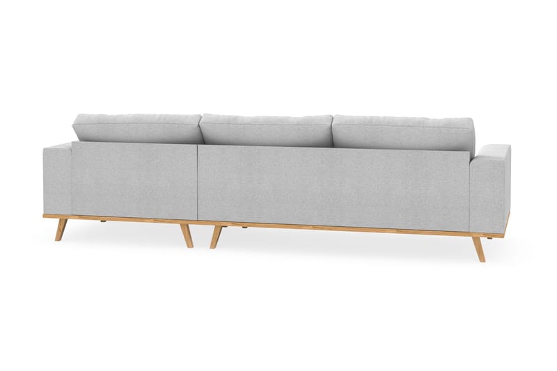 Copenhagen 4-sits Högervänd L-formad Divansoffa i Tyg - Ljusgrå - Möbler - Soffa - Divansoffor & schäslongsoffa