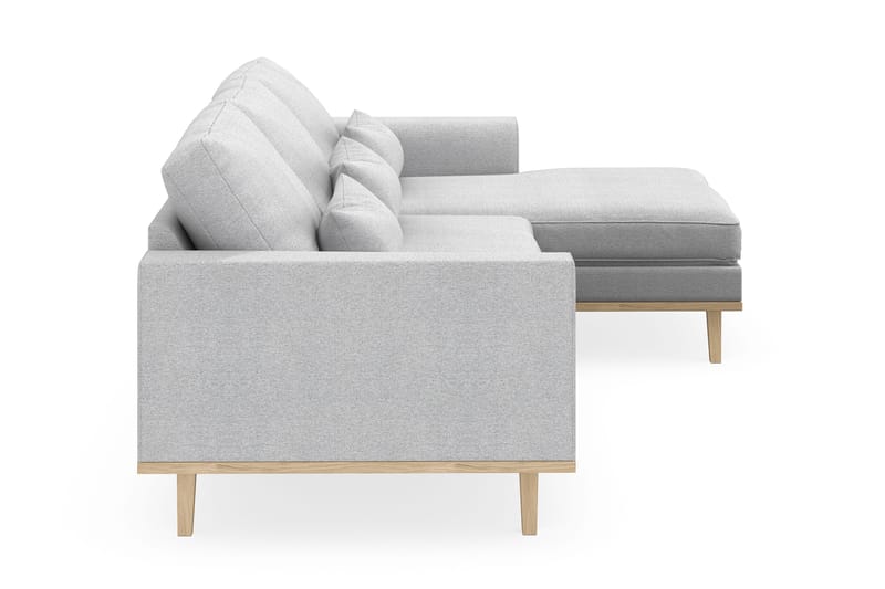 Copenhagen 4-sits Högervänd L-formad Divansoffa i Tyg - Ljusgrå - Möbler - Soffa - Divansoffor & schäslongsoffa