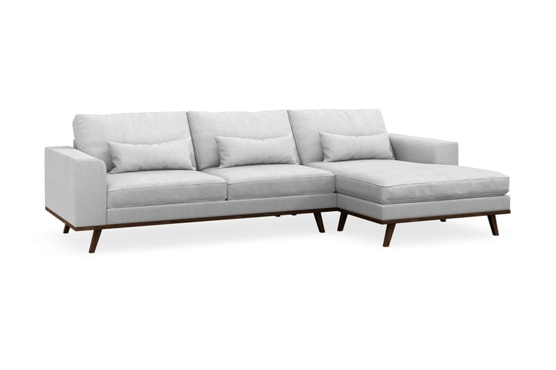 Copenhagen 4-sits Högervänd L-formad Divansoffa i Tyg - Ljusgrå - Möbler - Soffa - Divansoffor & schäslongsoffa