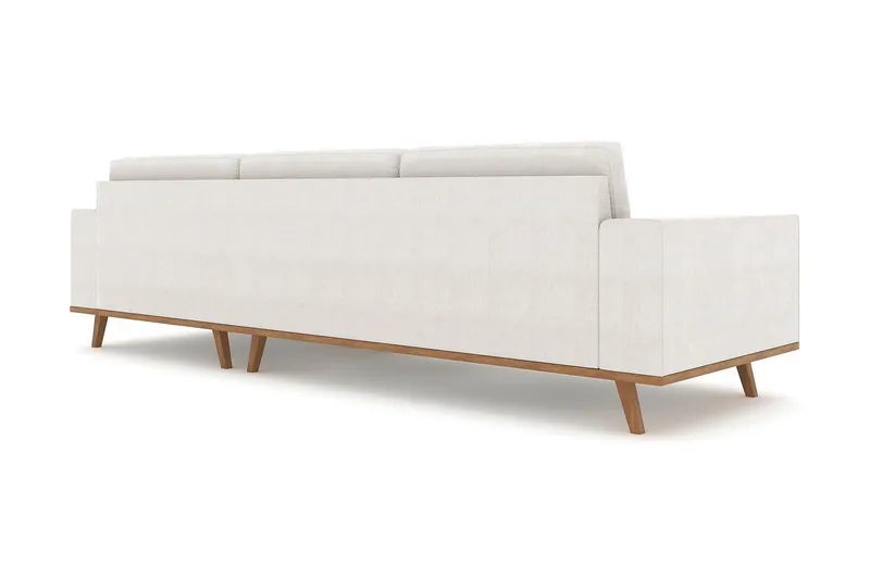 Copenhagen 4-sits Högervänd L-formad Divansoffa i Tyg - Ljusgrå - Möbler - Soffa - Divansoffor & schäslongsoffa