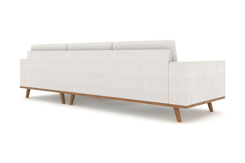 Copenhagen 4-sits Högervänd L-formad Divansoffa i Tyg - Ljusgrå - Möbler - Soffa - Divansoffor & schäslongsoffa