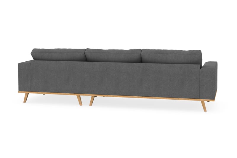 Copenhagen 4-sits Högervänd L-formad Divansoffa i Tyg - Mörkgrå - Möbler - Soffa - Divansoffor & schäslongsoffa