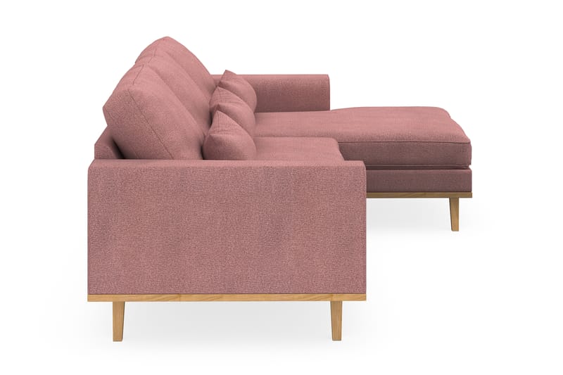Copenhagen 4-sits Högervänd L-formad Divansoffa i Tyg - Rosa - Möbler - Soffa - Divansoffor & schäslongsoffa