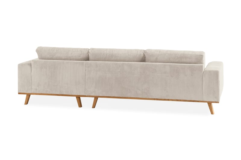 Copenhagen 4-sits Högervänd L-formad Djup Divansoffa i Manchester - Beige - Möbler - Soffa - Divansoffor & schäslongsoffa