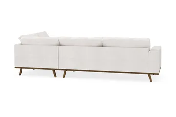 Copenhagen 4-sits Högervänd L-formad Schäslongsoffa i Bouclé - Vit - Möbler - Soffa - Divansoffor & schäslongsoffa