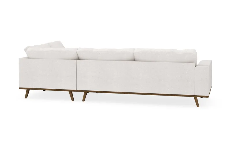 Copenhagen 4-sits Högervänd L-formad Schäslongsoffa i Bouclé - Vit - Möbler - Soffa - Divansoffor & schäslongsoffa