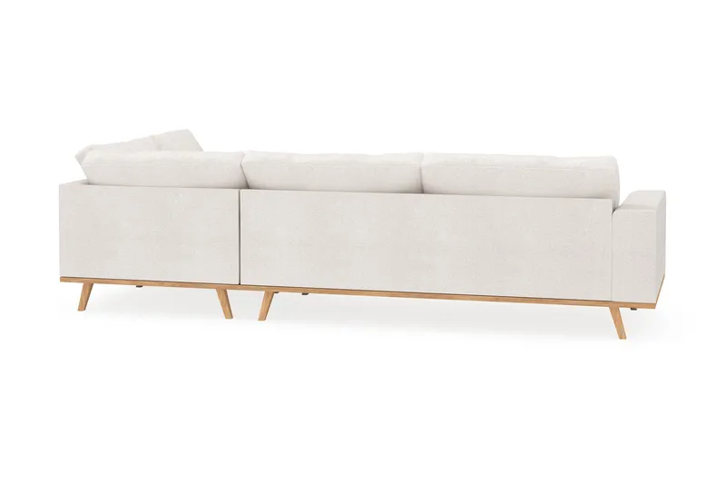 Copenhagen 4-sits Högervänd L-formad Schäslongsoffa i Bouclé - Vit - Möbler - Soffa - Divansoffor & schäslongsoffa