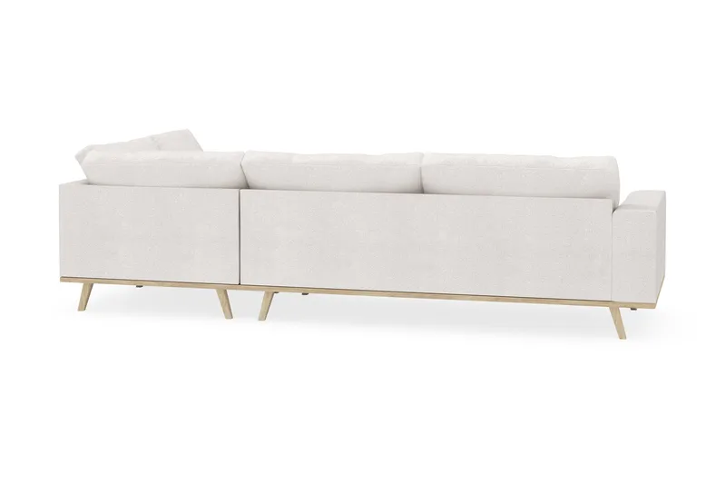 Copenhagen 4-sits Högervänd L-formad Schäslongsoffa i Bouclé - Vit - Möbler - Soffa - Divansoffor & schäslongsoffa