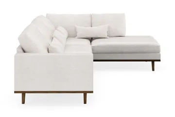 Copenhagen 4-sits Högervänd L-formad Schäslongsoffa i Bouclé - Vit - Möbler - Soffa - Divansoffor & schäslongsoffa
