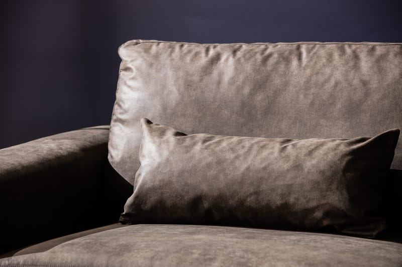 Copenhagen 4-sits Högervänd L-formad Schäslongsoffa i Konstläder - Mörkgrå - Möbler - Soffa - Divansoffor & schäslongsoffa