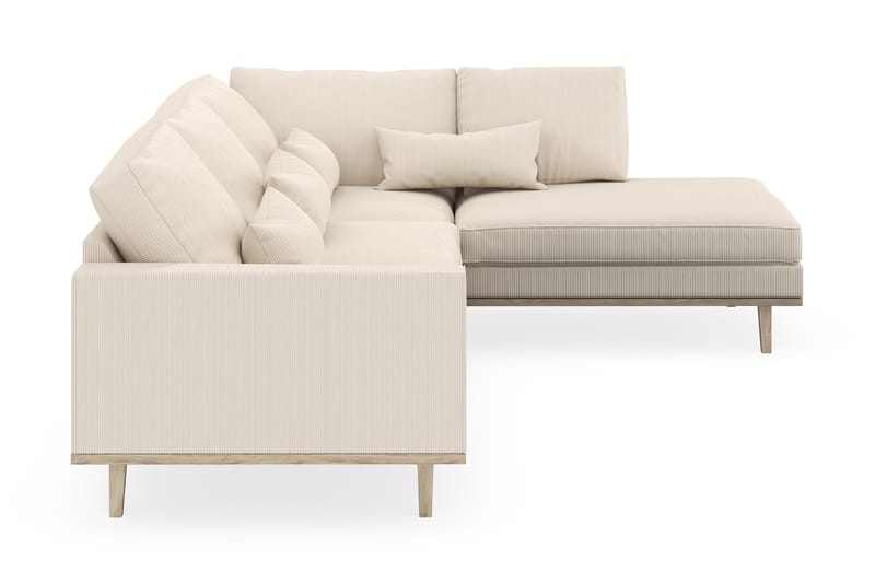 Copenhagen 4-sits Högervänd L-formad Schäslongsoffa i Manchester - Beige - Möbler - Soffa - Divansoffor & schäslongsoffa