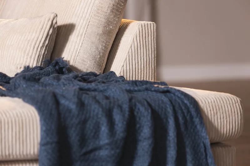 Copenhagen 4-sits Högervänd L-formad Schäslongsoffa i Manchester - Beige - Möbler - Soffa - Divansoffor & schäslongsoffa