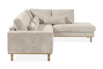Copenhagen 4-sits Högervänd L-formad Schäslongsoffa i Manchester - Beige - Möbler - Soffa - Divansoffor & schäslongsoffa